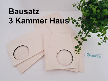 BAUSATZ 3-Kammernhaus für Kleinnager